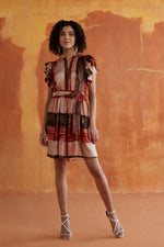 Load image into Gallery viewer, RUFFLE SHORT DRESS-DRIP