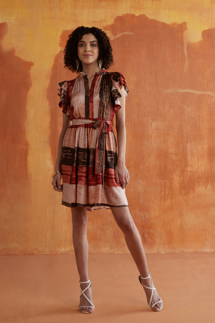RUFFLE SHORT DRESS-DRIP