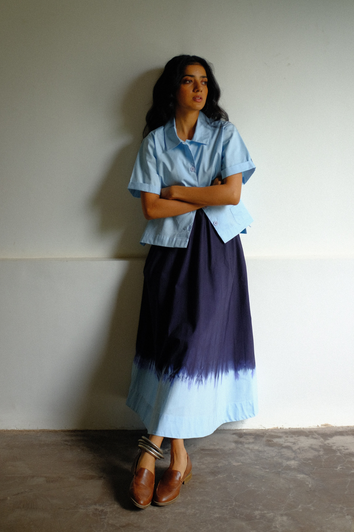 TONK SKIRT SET- DRIP BLUE