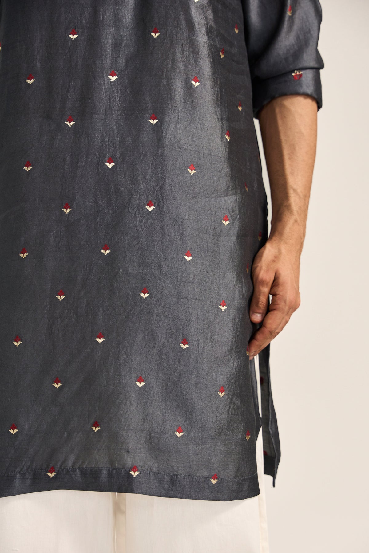 Mirza Silk Kurta Set-Kids