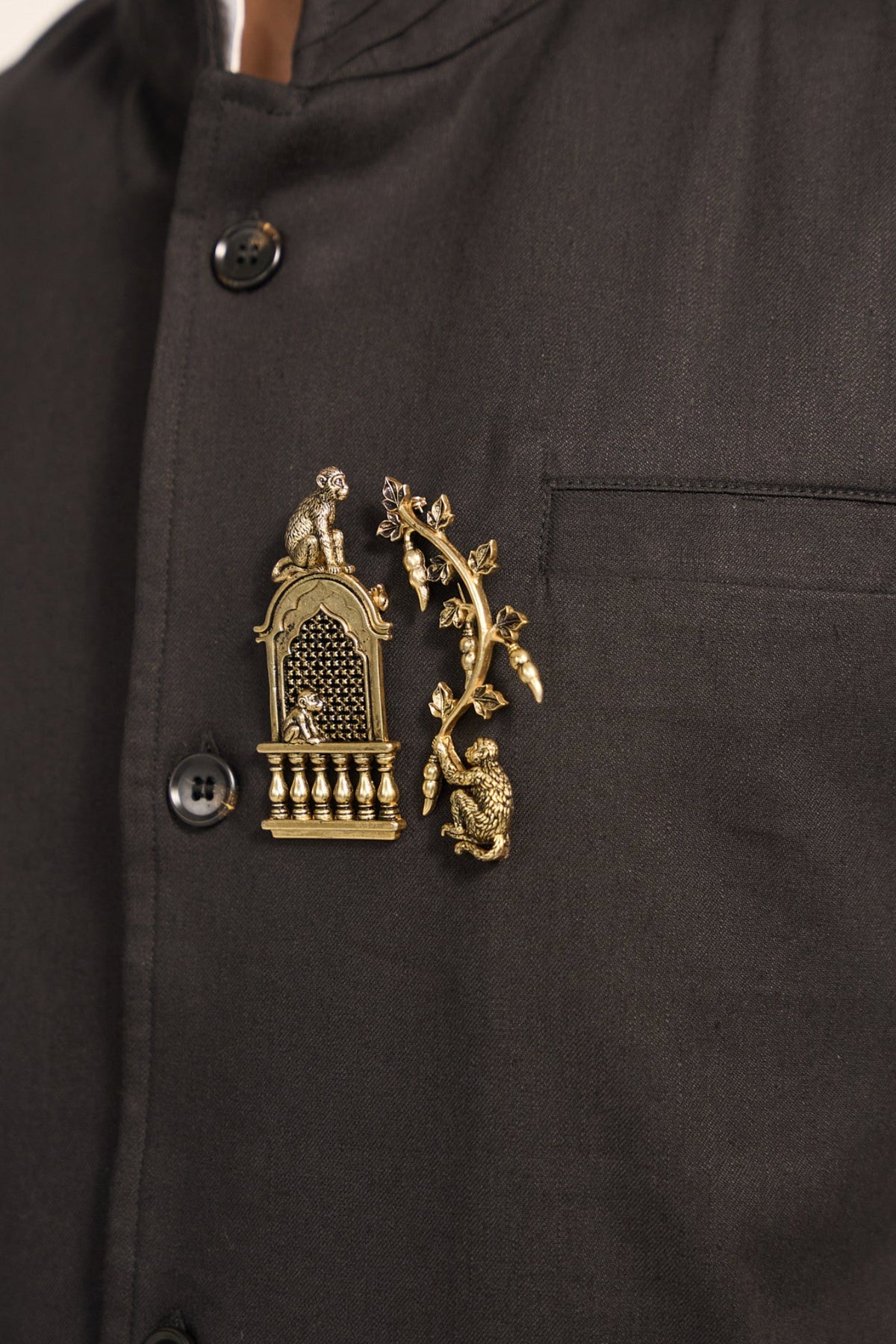 Monkey Festive Brooch- Johari