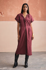 Load image into Gallery viewer, MEXICAN DRESS VINO