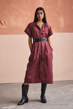 Load image into Gallery viewer, MEXICAN DRESS VINO