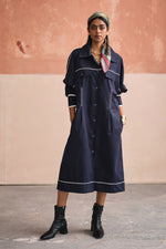 Load image into Gallery viewer, SOHO SHIRT DRESS- NAVY