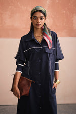 Load image into Gallery viewer, SOHO SHIRT DRESS- NAVY