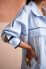 Load image into Gallery viewer, SOHO SHIRT DRESS- SUMMER SKY