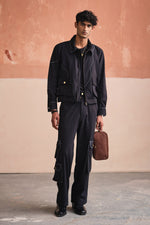 Load image into Gallery viewer, ALVARO CROPPED JACKET SET- BLACK