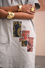 Load image into Gallery viewer, GRACE SHORT DRESS-PATCHWORK