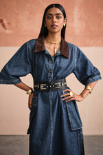 Load image into Gallery viewer, CARGO DRESS-DENIM