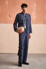 Load image into Gallery viewer, UTILITY JACKET SET-STONED BLUE