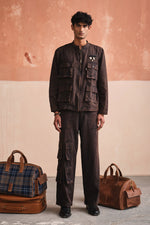 Load image into Gallery viewer, UTILITY JACKET SET-STONED BLACK