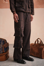 Load image into Gallery viewer, ALVARO CARGO PANTS-STONED BLACK