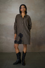 Load image into Gallery viewer, MANHATTAN SHORT DRESS- NOMAD OLIVE