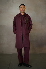 Load image into Gallery viewer, OXFORDSHIRE TRENCH COAT-MERLOT