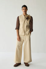 Load image into Gallery viewer, LINEN HUNTER JACKET SET-ECRU ( SET OF 2)