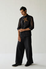 Load image into Gallery viewer, LINEN HUNTER JACKET SET-BLACK ( Set Of 2)