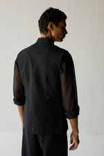 Load image into Gallery viewer, LINEN HUNTER JACKET SET-BLACK ( Set Of 2)