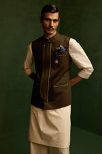 Load image into Gallery viewer, PACHO NEHRU JACKET SET- GREEN ( SET OF 3)