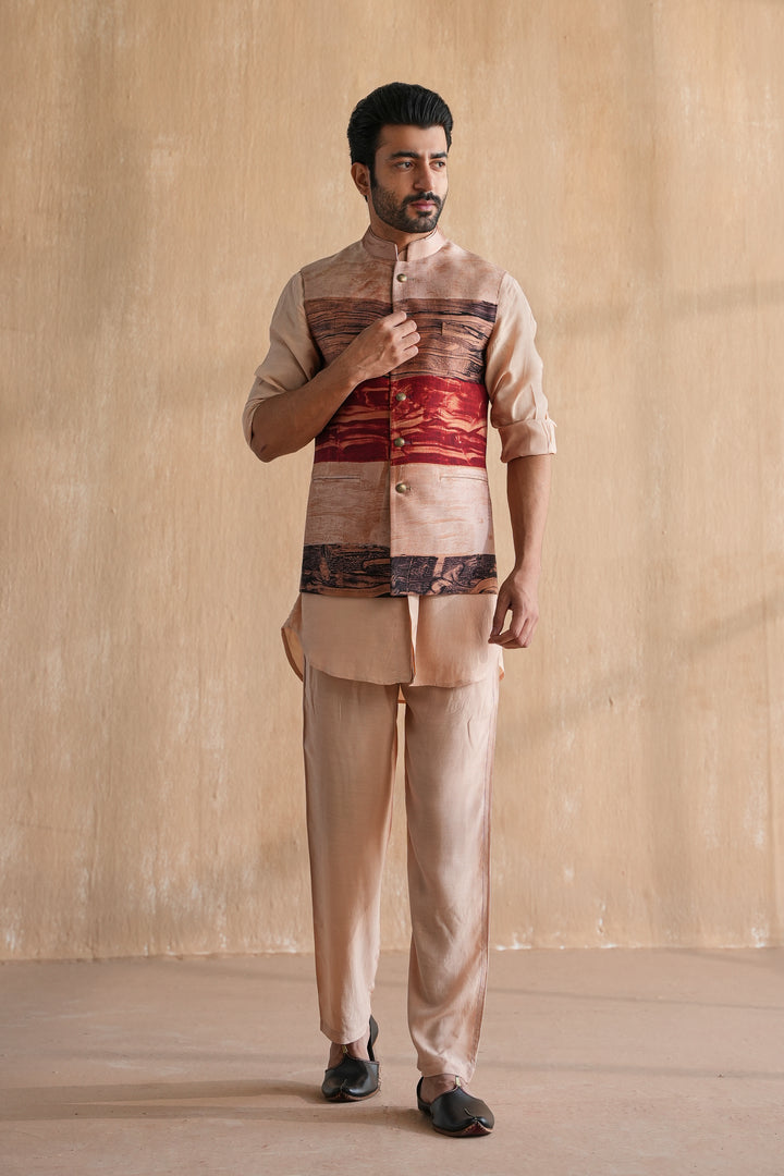 MIHIR NEHRU JACKET SET-AJRAK(SET OF 3)