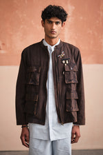 Load image into Gallery viewer, UTILITY JACKET-STONED BLACK