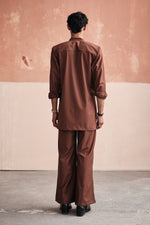 Load image into Gallery viewer, MEHFIL KURTA SET- RUST