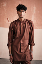 Load image into Gallery viewer, MEHFIL KURTA SET- RUST