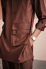 Load image into Gallery viewer, MEHFIL KURTA SET- RUST