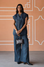 Load image into Gallery viewer, SEHER SUMMER SET-NAVY