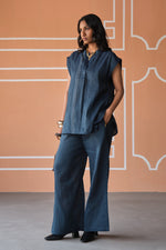 Load image into Gallery viewer, SEHER SUMMER SET-NAVY