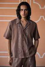 Load image into Gallery viewer, VACATION SHORTS SET- DOODLE STRIPES