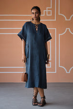 Load image into Gallery viewer, SUMMER DRESS-NAVY