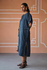 Load image into Gallery viewer, SUMMER DRESS-NAVY