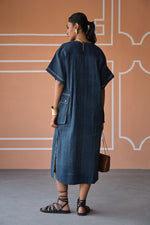 Load image into Gallery viewer, SUMMER DRESS-NAVY