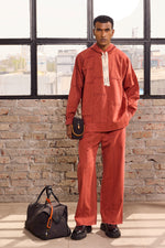 Load image into Gallery viewer, UNFINISHED HOODIE SET-STONED RED