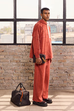 Load image into Gallery viewer, UNFINISHED HOODIE SET-STONED RED