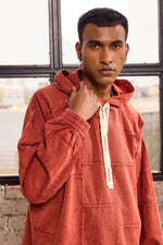 Load image into Gallery viewer, UNFINISHED HOODIE SET-STONED RED