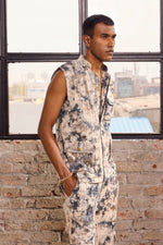 Load image into Gallery viewer, ZAYN UTILITLY VEST SET- TIE DYED CROCHET
