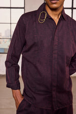 Load image into Gallery viewer, MONK SHIRT- STONED BLACK