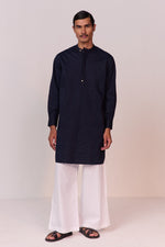 Load image into Gallery viewer, ANUV KURTA SET-SUMMER NAVY