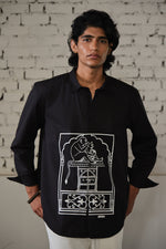 Load image into Gallery viewer, JAIPUR OVERSIZED SHIRT- GULLY BLACK