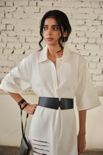 Load image into Gallery viewer, YORKSHIRE- MINIMALIST LEATHER BELT BLACK