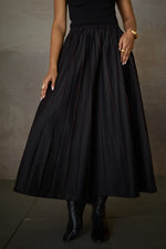 Load image into Gallery viewer, PINTUCK SOHO SKIRT-BLACK