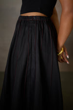 Load image into Gallery viewer, PINTUCK SOHO SKIRT-BLACK