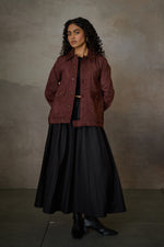 Load image into Gallery viewer, WABI SABI SUEDE JACKET -MERLOT