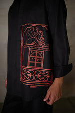 Load image into Gallery viewer, JAIPUR OVERSIZED SHIRT- BLACK