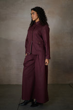 Load image into Gallery viewer, TAILORED BLAZER SET-MERLOT
