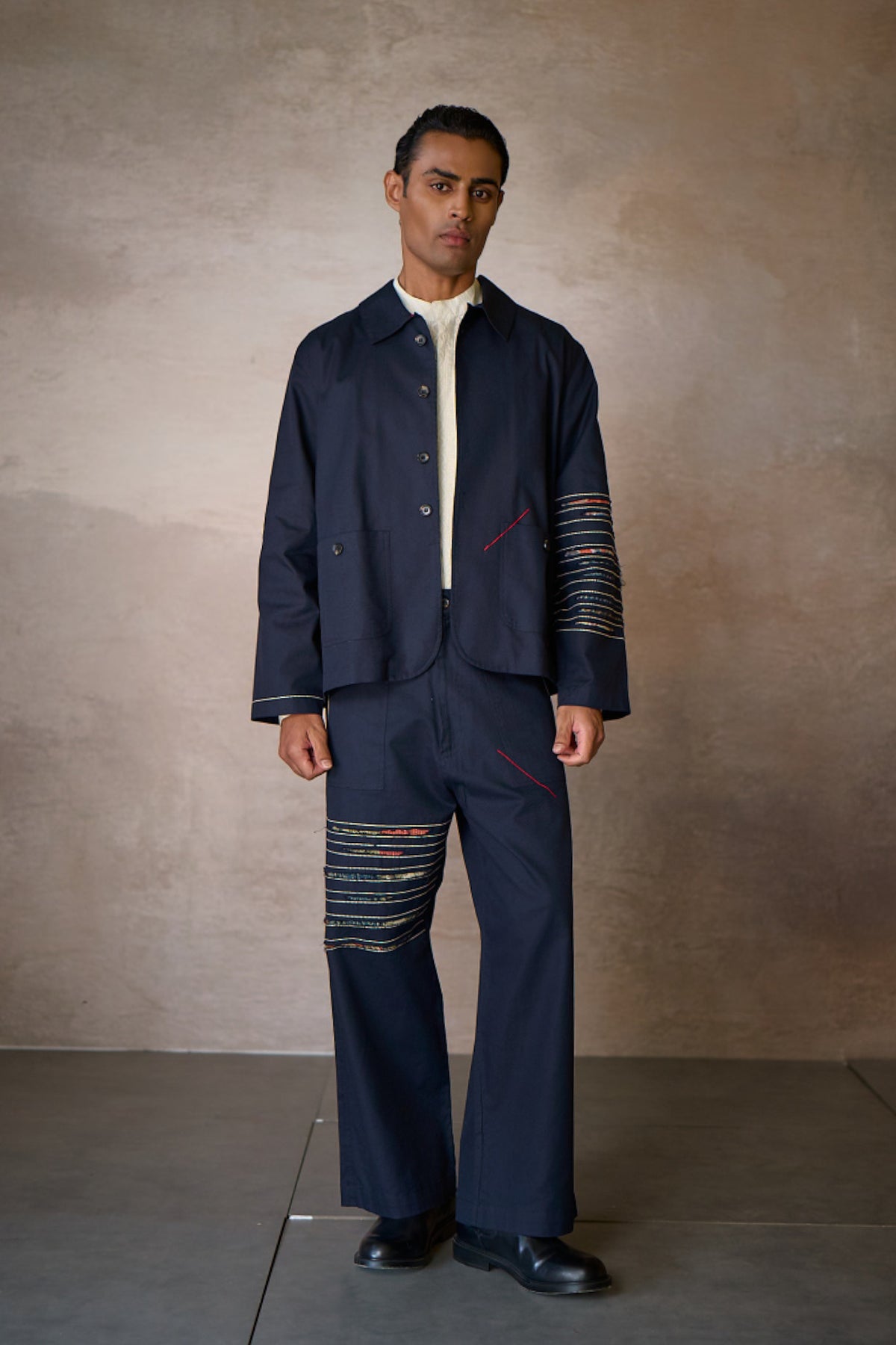 JENAB SHACKET SET-NAVY (SET OF2)