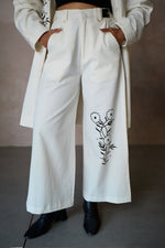 Load image into Gallery viewer, ADREA DOODLE PANTS-COTTON TWILL