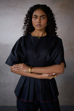 Load image into Gallery viewer, SABRINA PLEATED SET- BLACK
