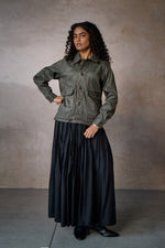 Load image into Gallery viewer, WABI SABI SUEDE JACKET -NOMAD OLIVE